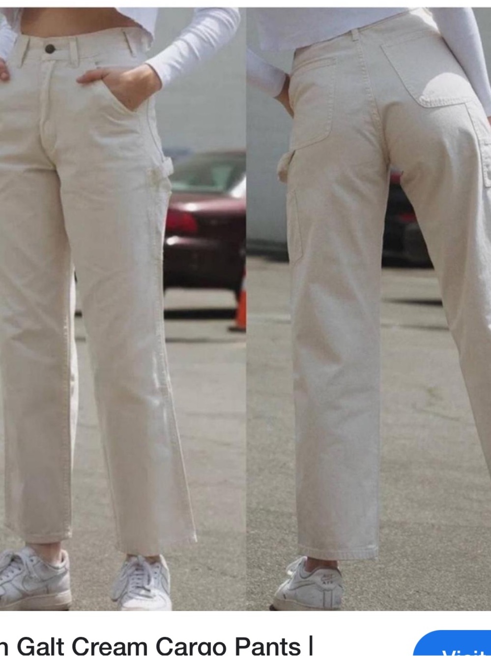 J Galt x Brandy Melville cream carpenter pants